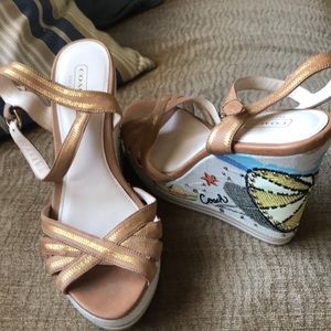 Coach caroline beach wedges
